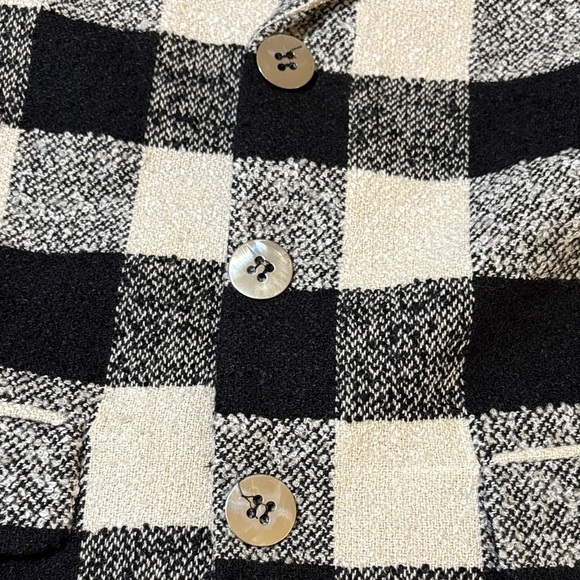 Vintage The Limited Black/White Checked Mini Skirt (sz 10) & Blazer (Medium) - Picture 12 of 16